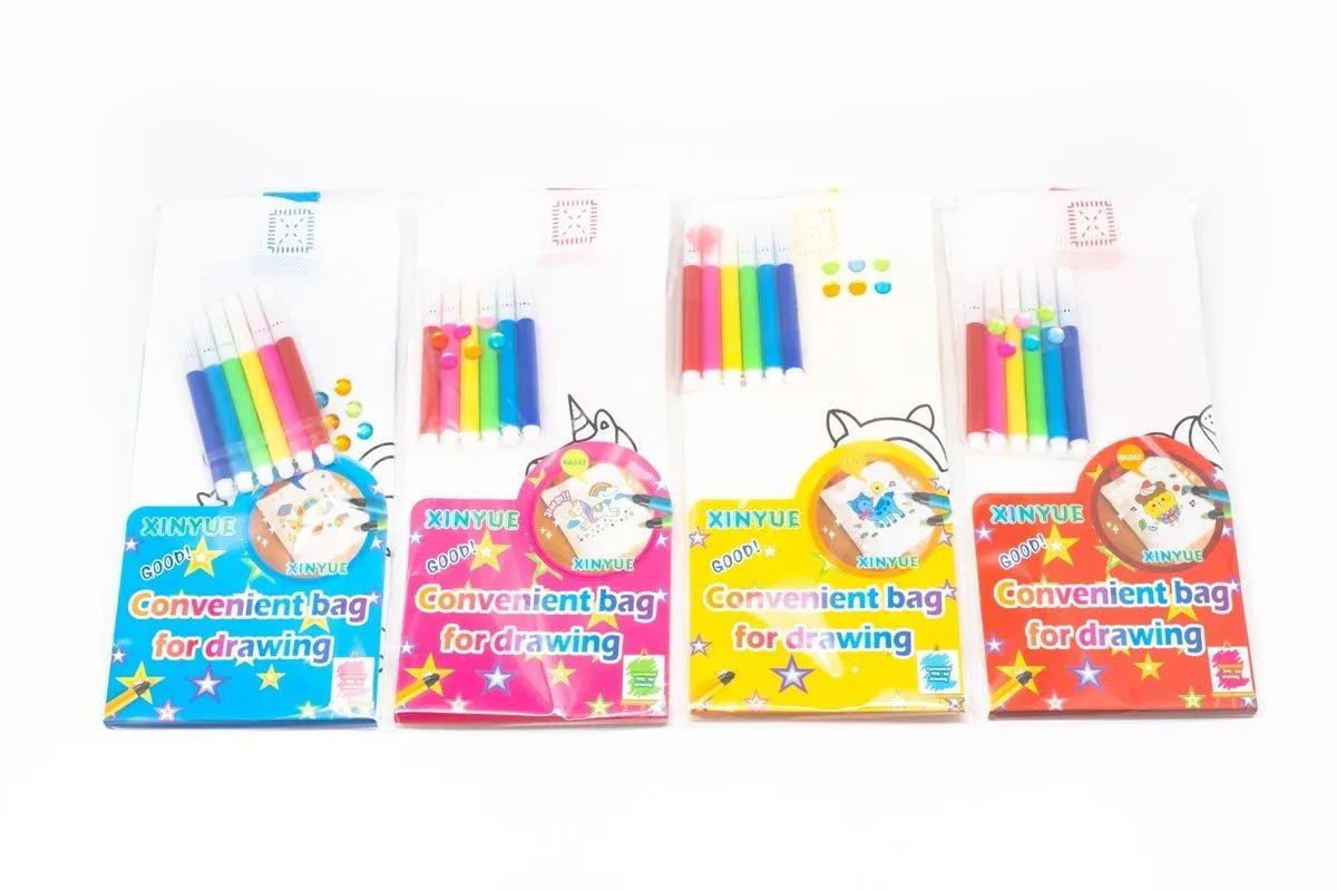 DIY Colouring Non Woven Bag Set - Cartoon Design