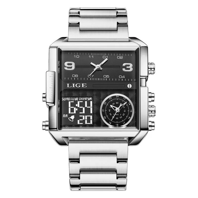 Electronic Quartz Double Display Men's Watch