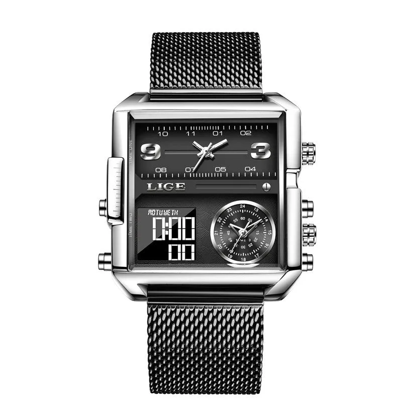 Electronic Quartz Double Display Men's Watch