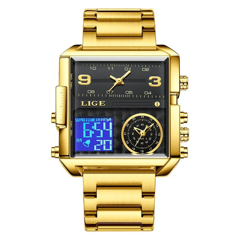 Electronic Quartz Double Display Men's Watch