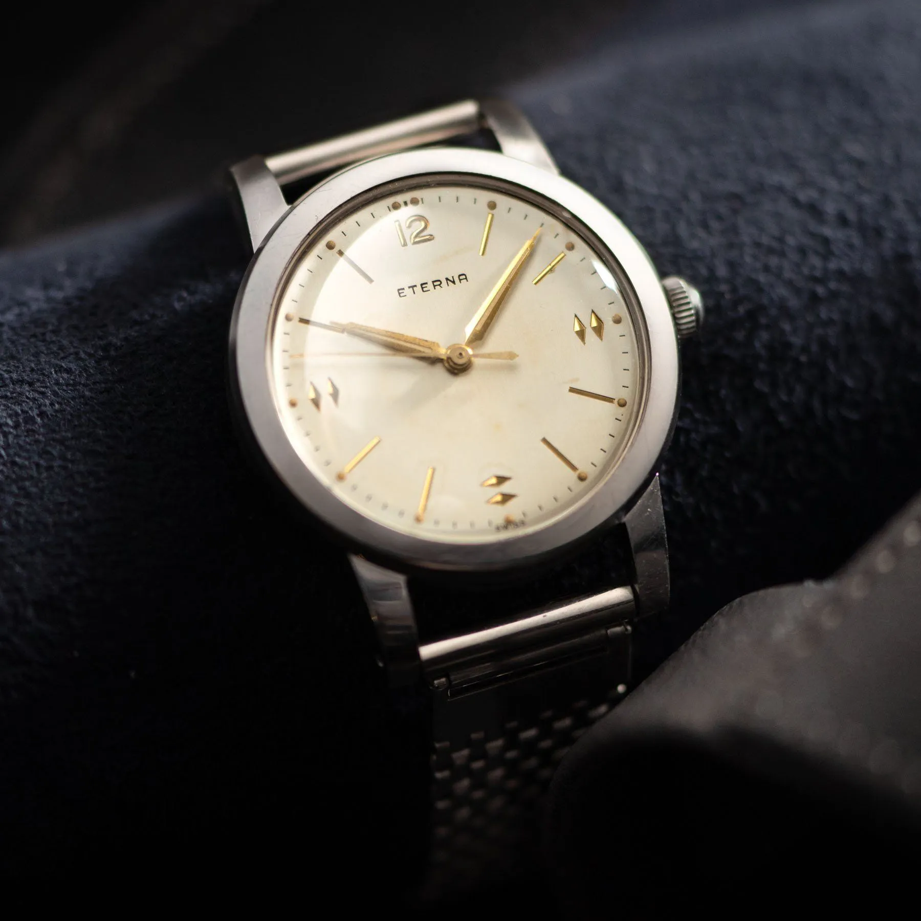 Eterna Steel Dress Watch 1950s