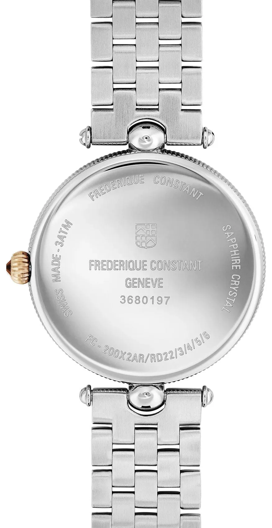 Frederique Constant Classics Art Deco Two-Tone Stainless Steel Mother-of-Pearl Dial Quartz Womens Watch FC-200MPW2AR2B