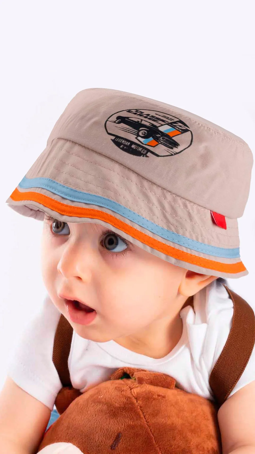 Garage Classic Cartoon Car -Kids Fedora Hat  4-8 Years