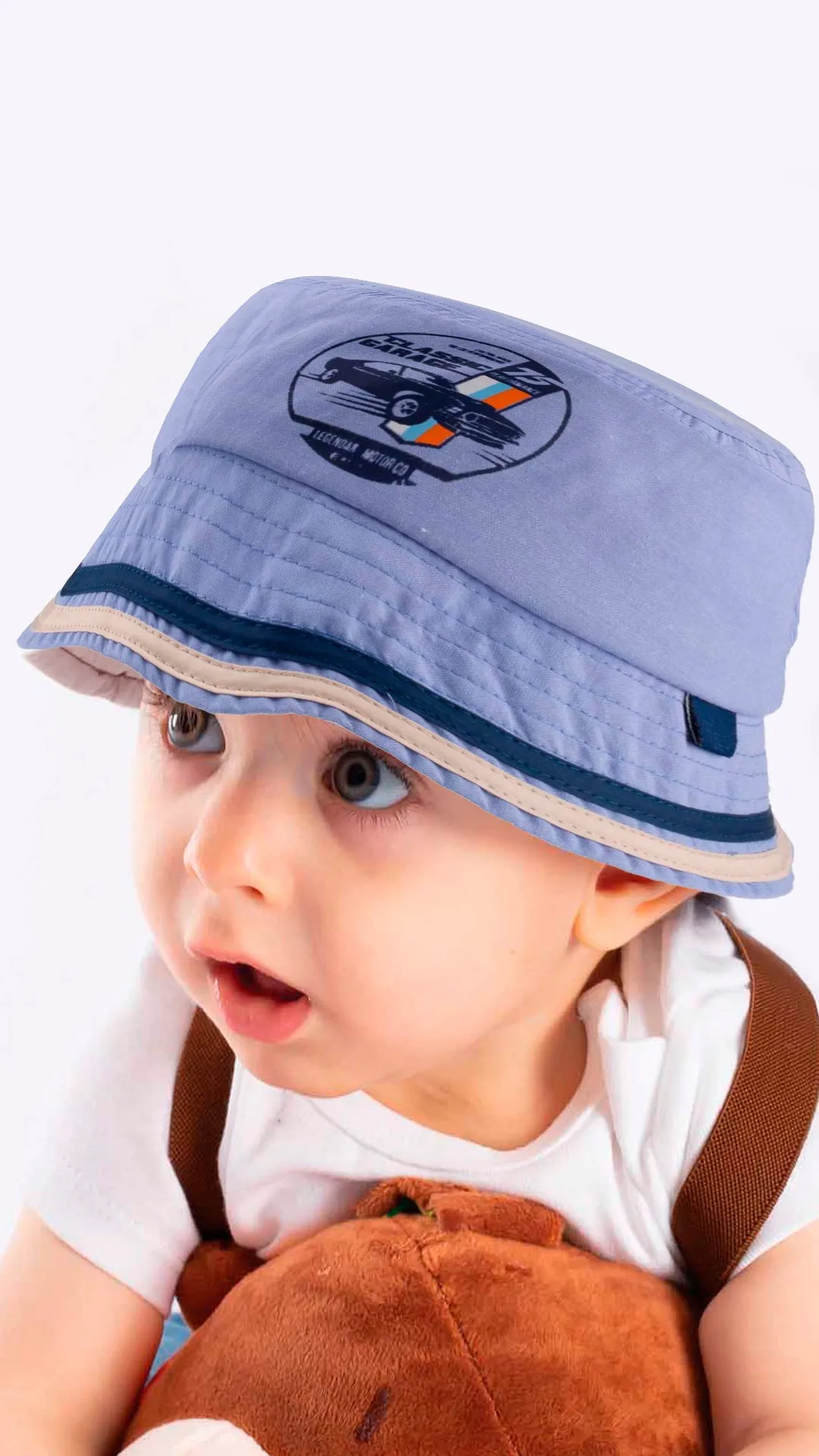 Garage Classic Cartoon Car -Kids Fedora Hat  4-8 Years