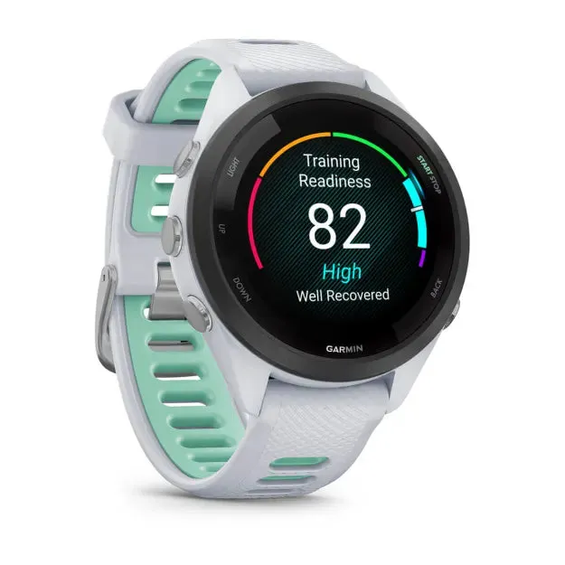 Garmin Forerunner 265S 1.1" Running Smartwatch - Whitestone/Neo Tropick | 49-GAR-010-02810-14