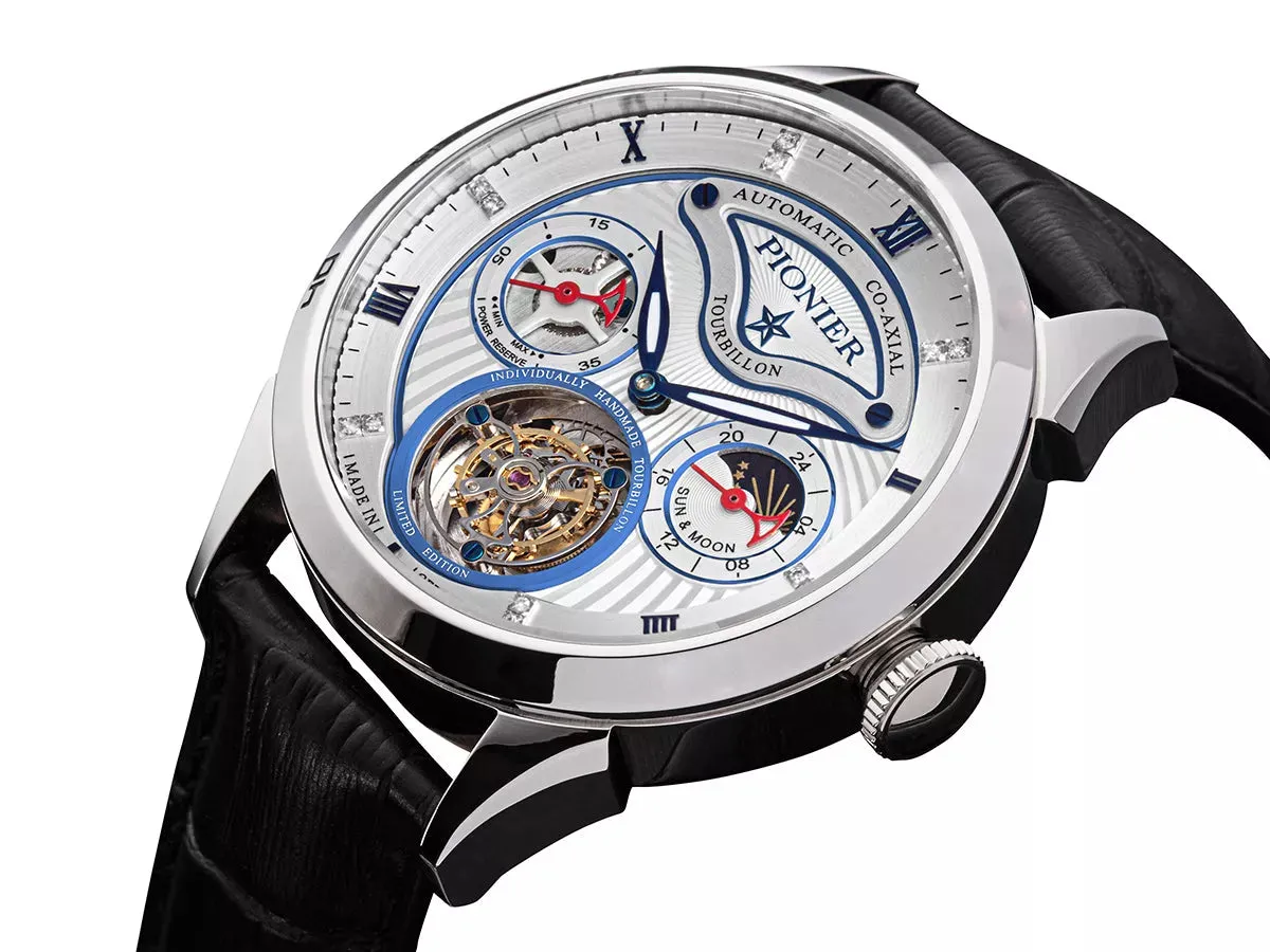 Geneva Automatic Tourbillon Pionier - GM-902-1 | Silver | Handmade German Watch