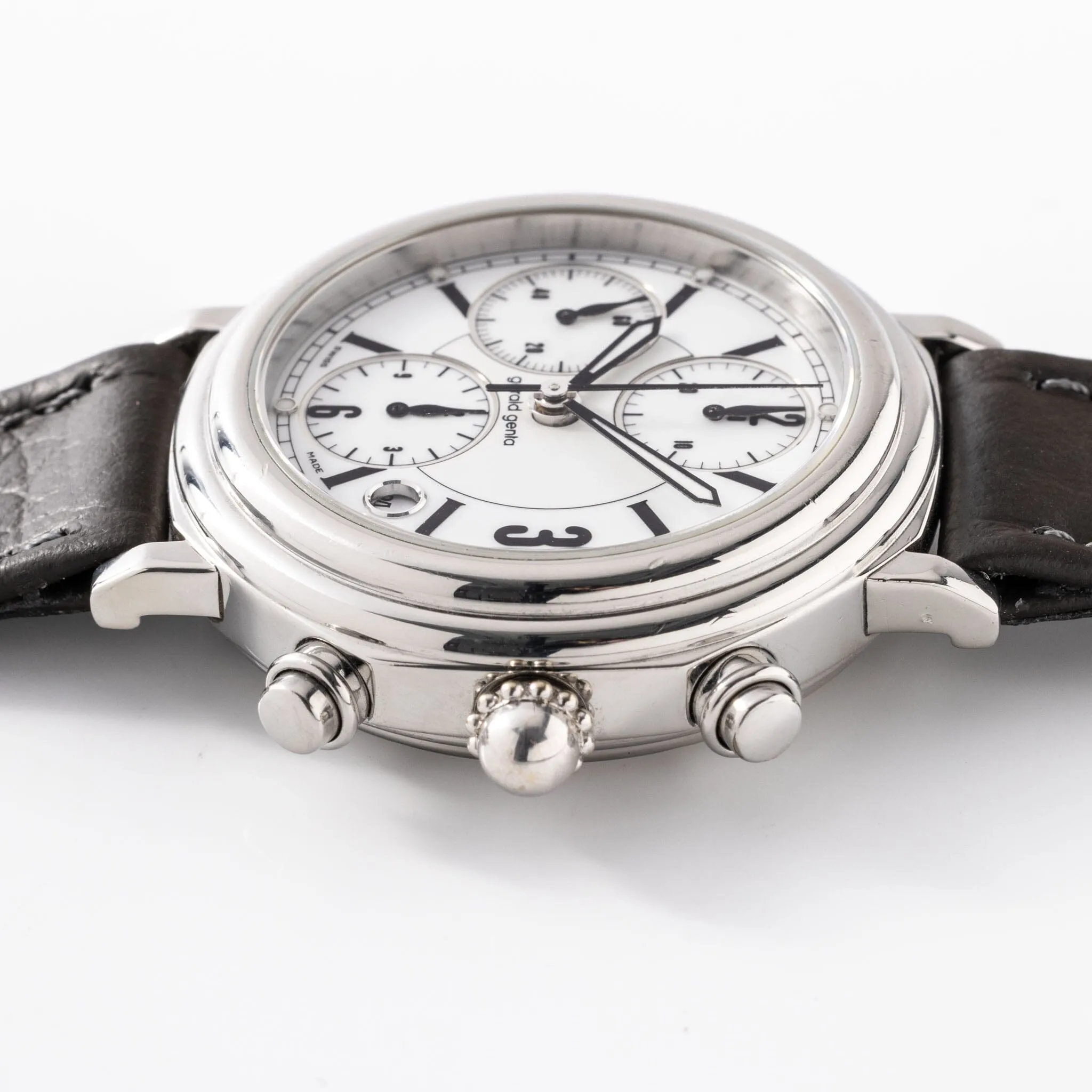 Gerald Genta Octo Chronograph white dial ref G35507