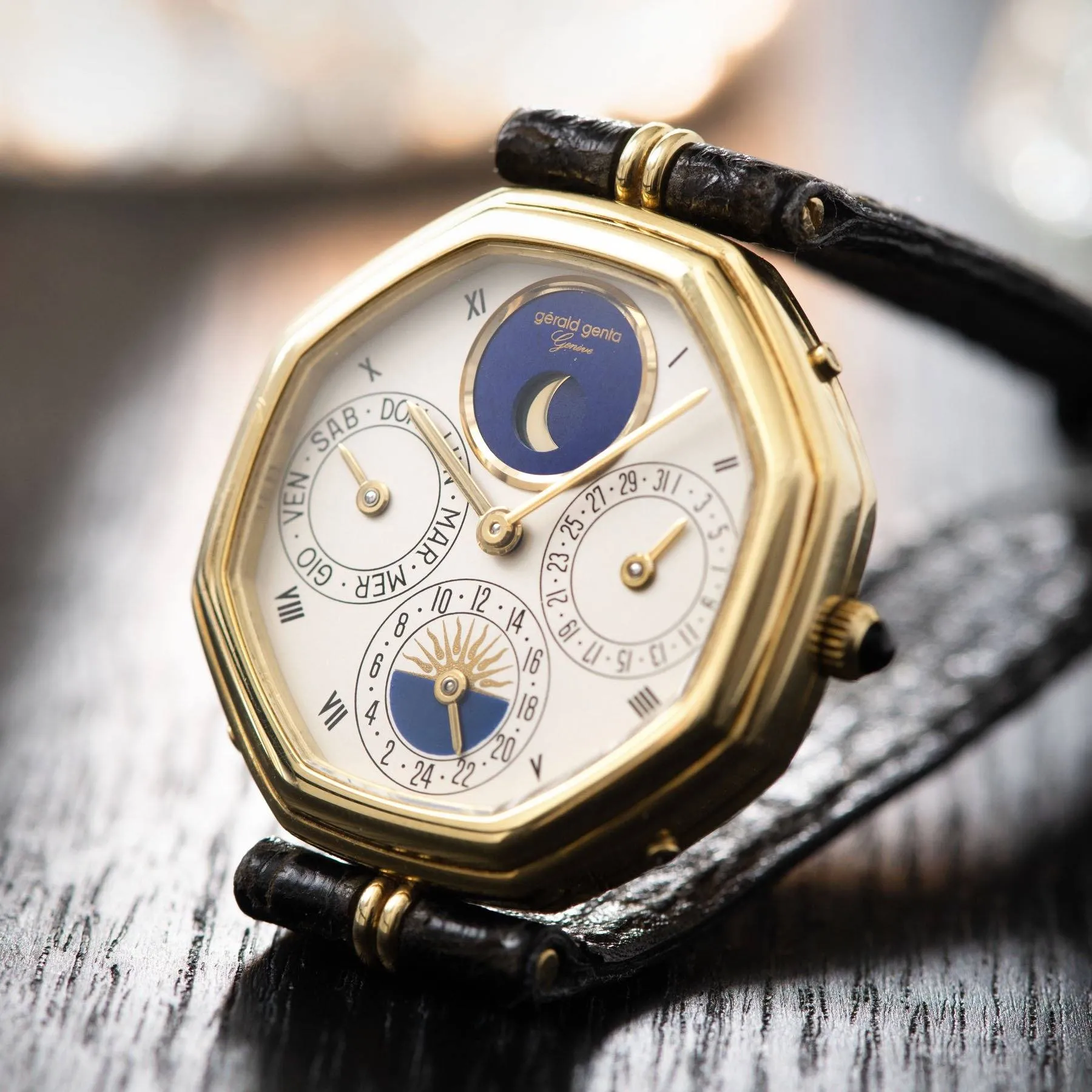 Gerald Genta “Succes“ Day Date Moon Phase Ref 2747