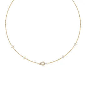 Gold Geometric Satellite Necklace