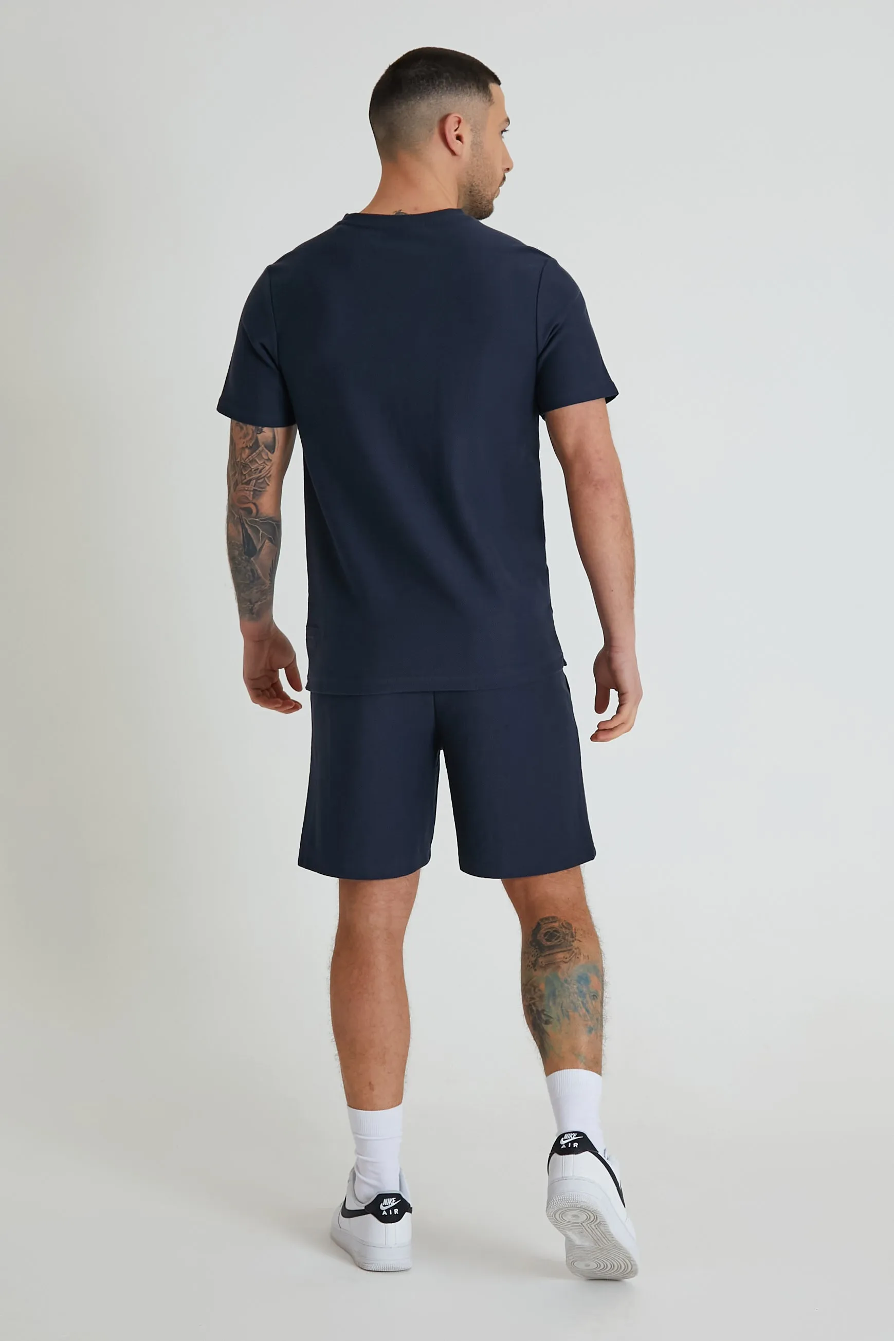 Hains textured drawstring shorts Navy