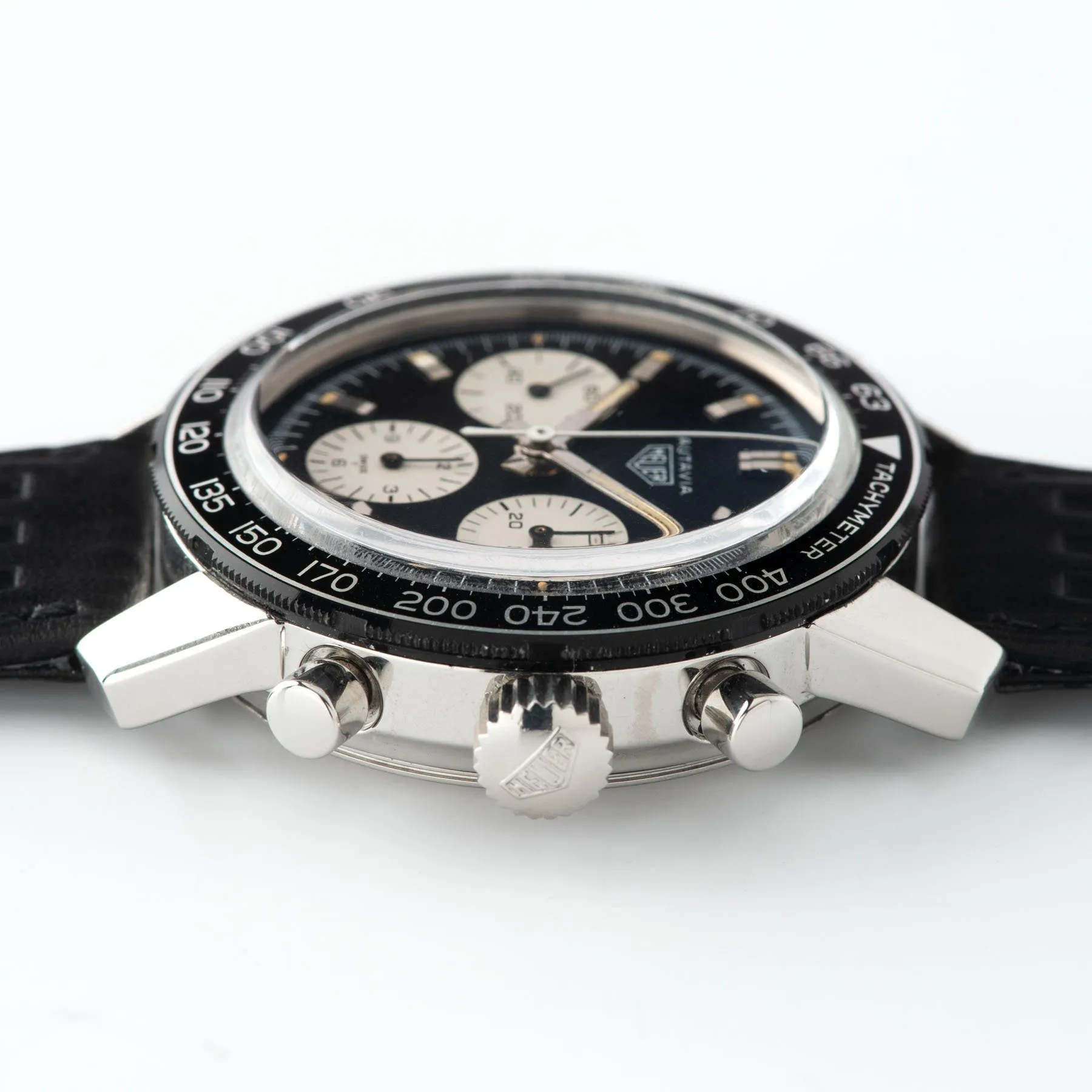 Heuer Autavia 2446C Tachymeter Black Dial