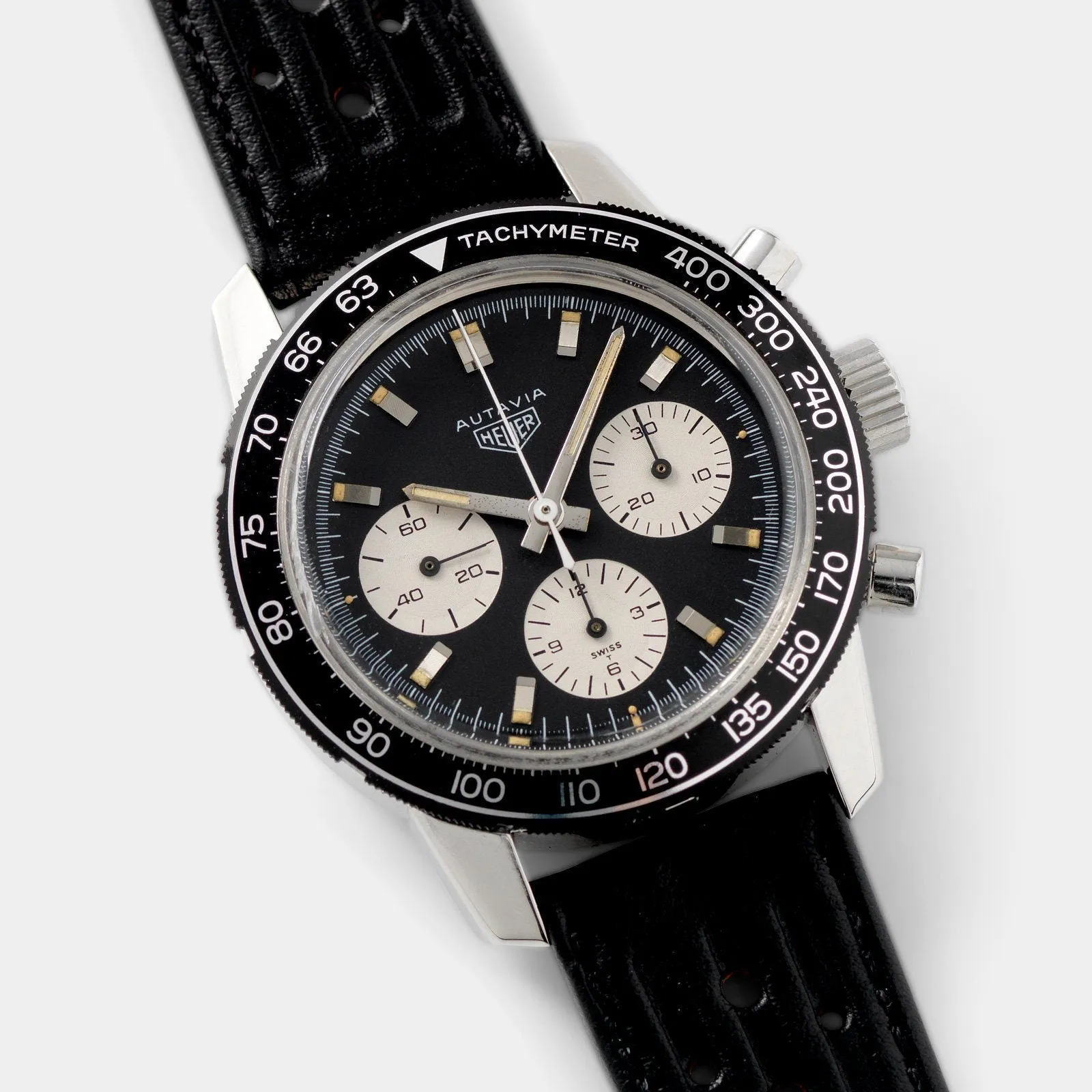 Heuer Autavia 2446C Tachymeter Black Dial