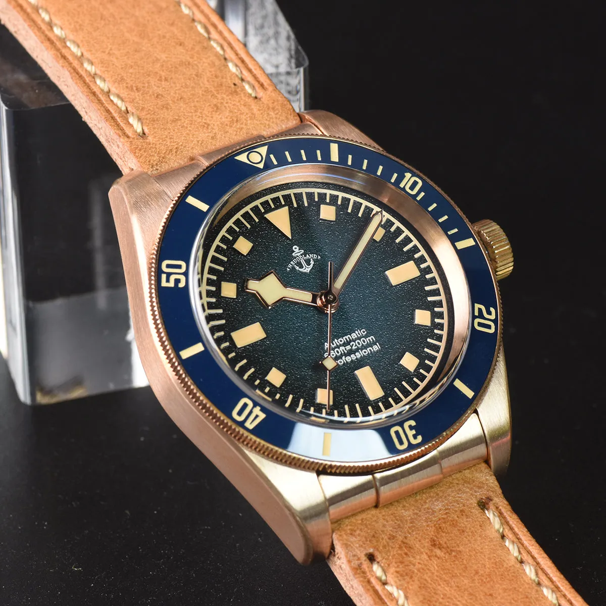 Hruodland 39mm BB58 Retro Bronze Watch