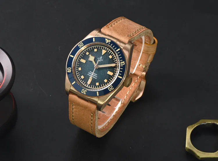 Hruodland 39mm BB58 Retro Bronze Watch