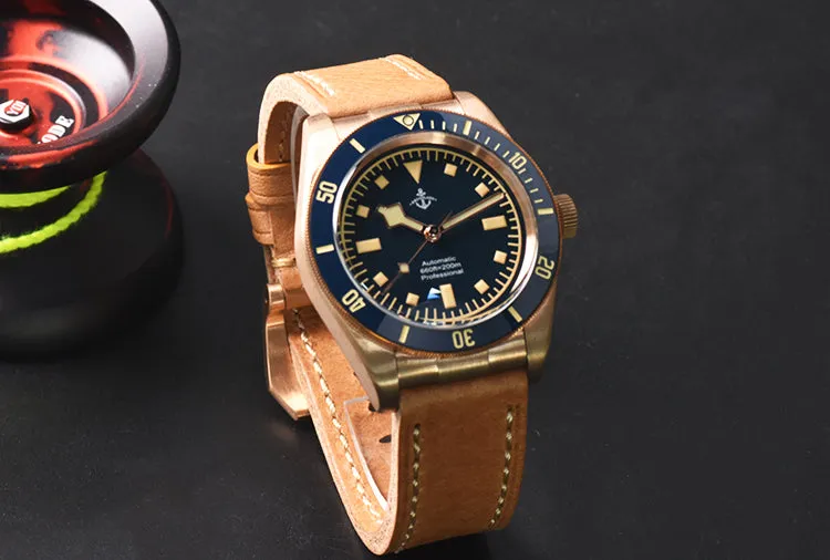 Hruodland 39mm BB58 Retro Bronze Watch