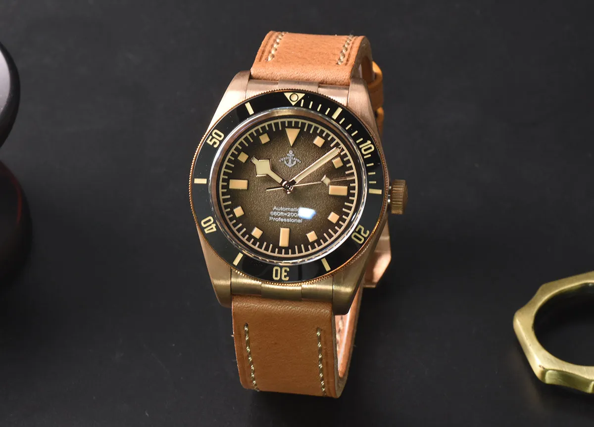 Hruodland 39mm BB58 Retro Bronze Watch