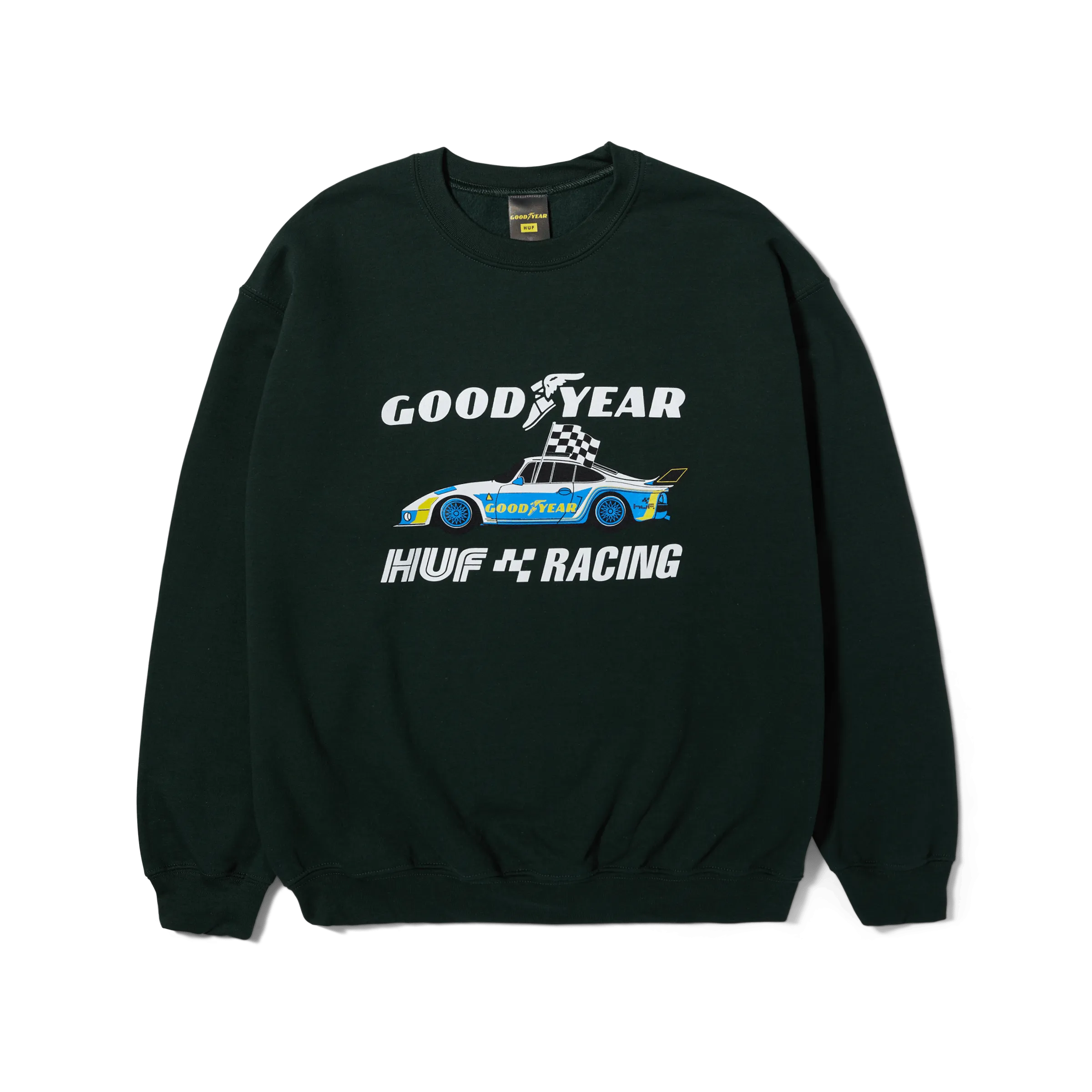 HUF x Goodyear Checkered Flag Crewneck