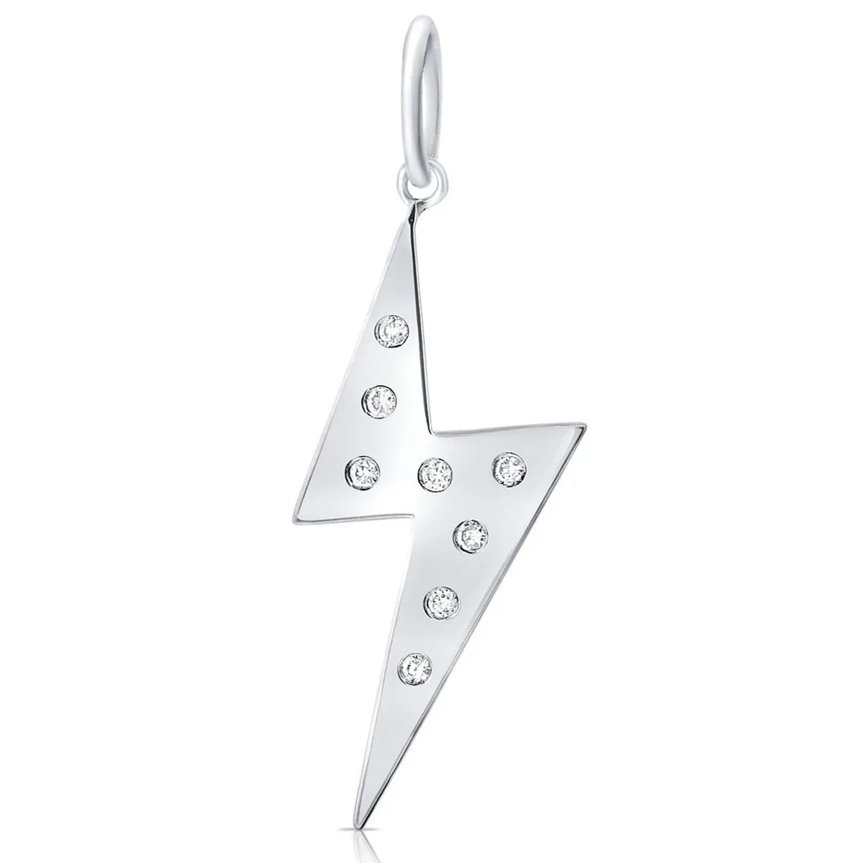 Jumbo Diamond Bezels Lightbolt Charm