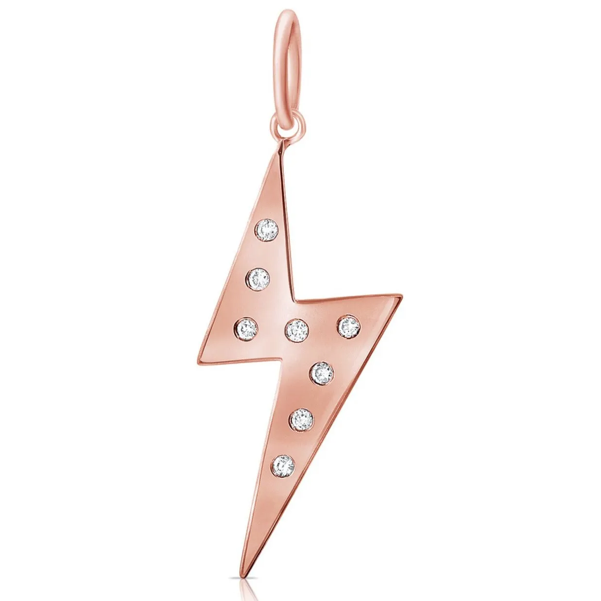 Jumbo Diamond Bezels Lightbolt Charm