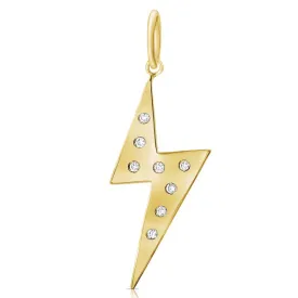 Jumbo Diamond Bezels Lightbolt Charm