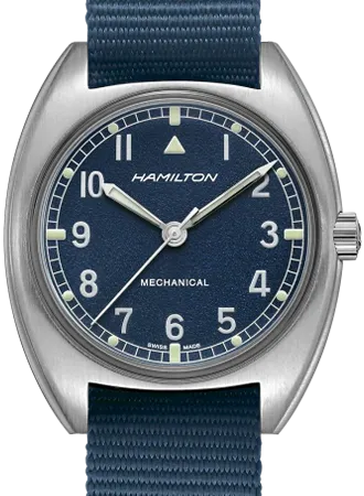 Khaki Pilot Pioneer Mechanical Blue - Military Nylon Strap Ref. H76419941