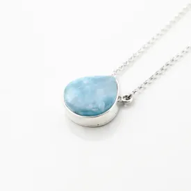 Larimar Pear Necklace