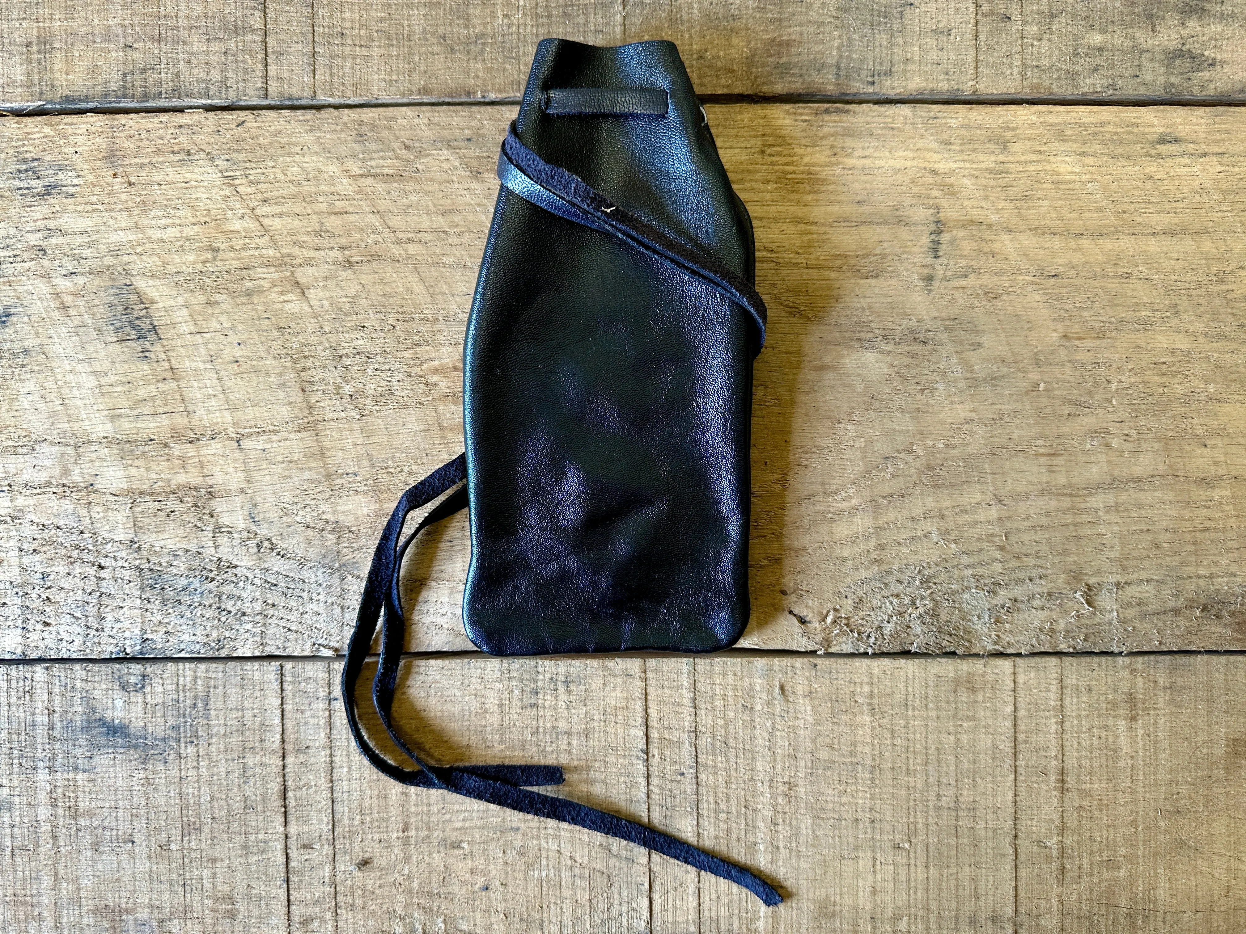 Leather Drawstring Pouch