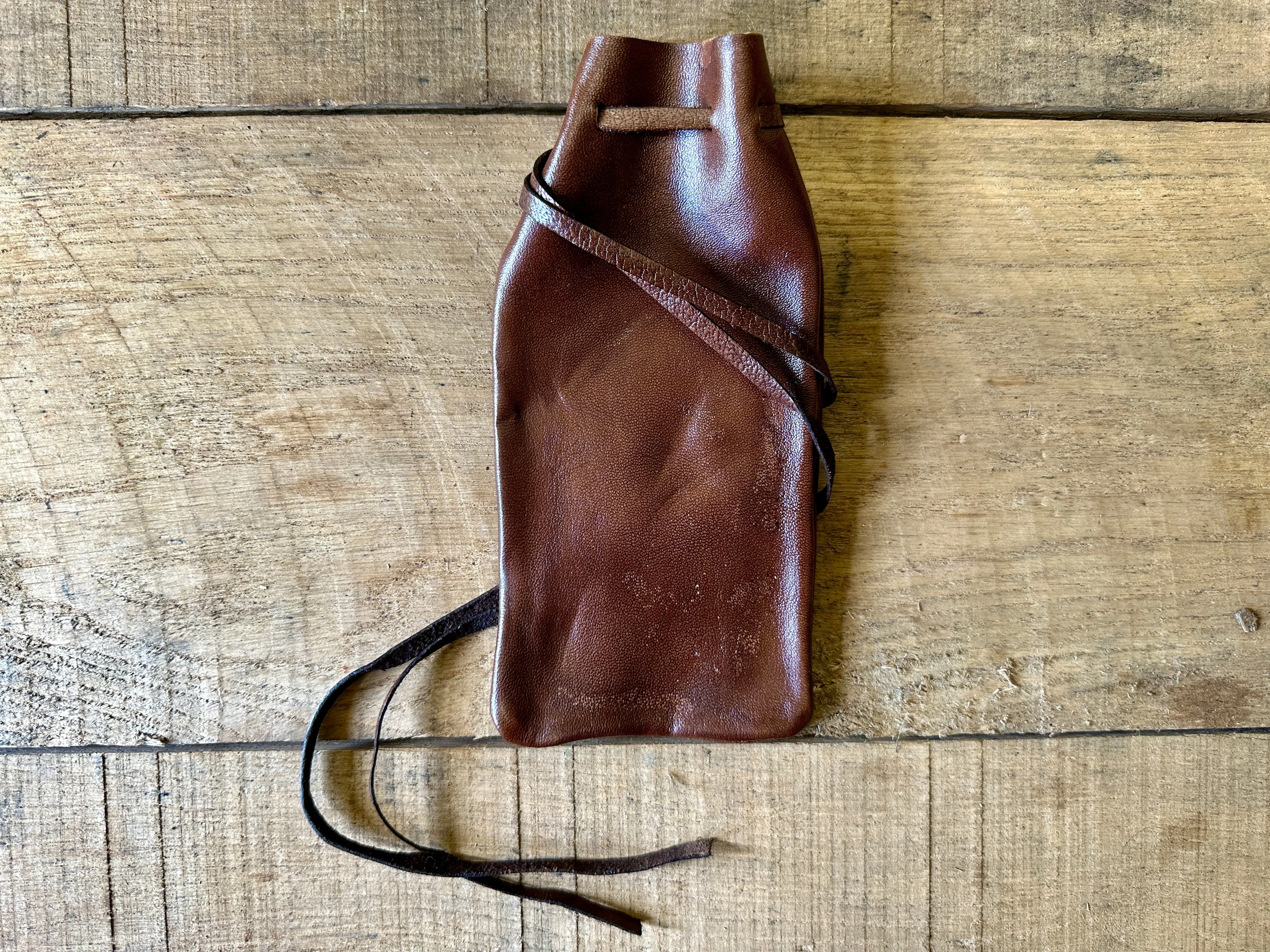 Leather Drawstring Pouch