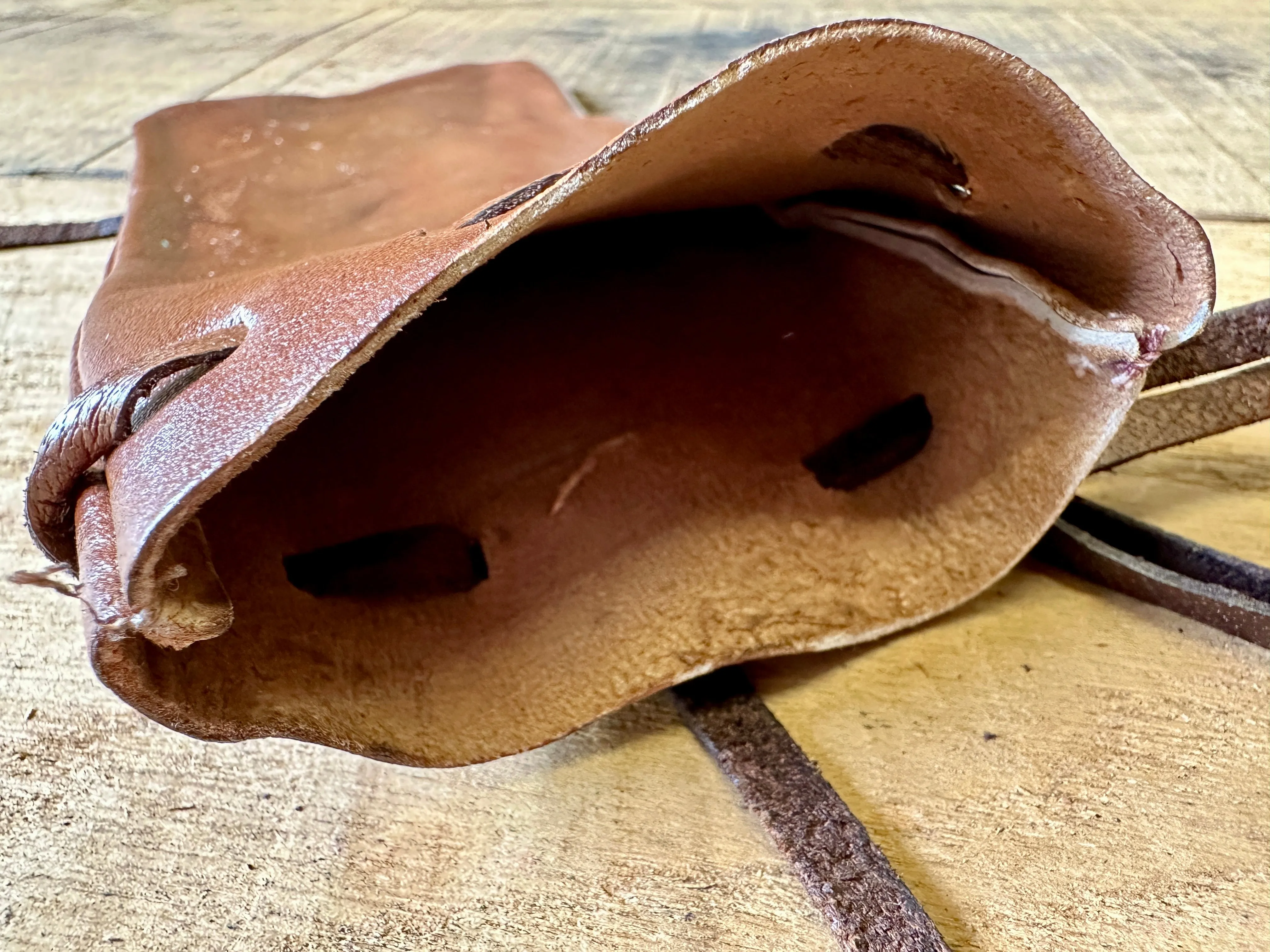 Leather Drawstring Pouch