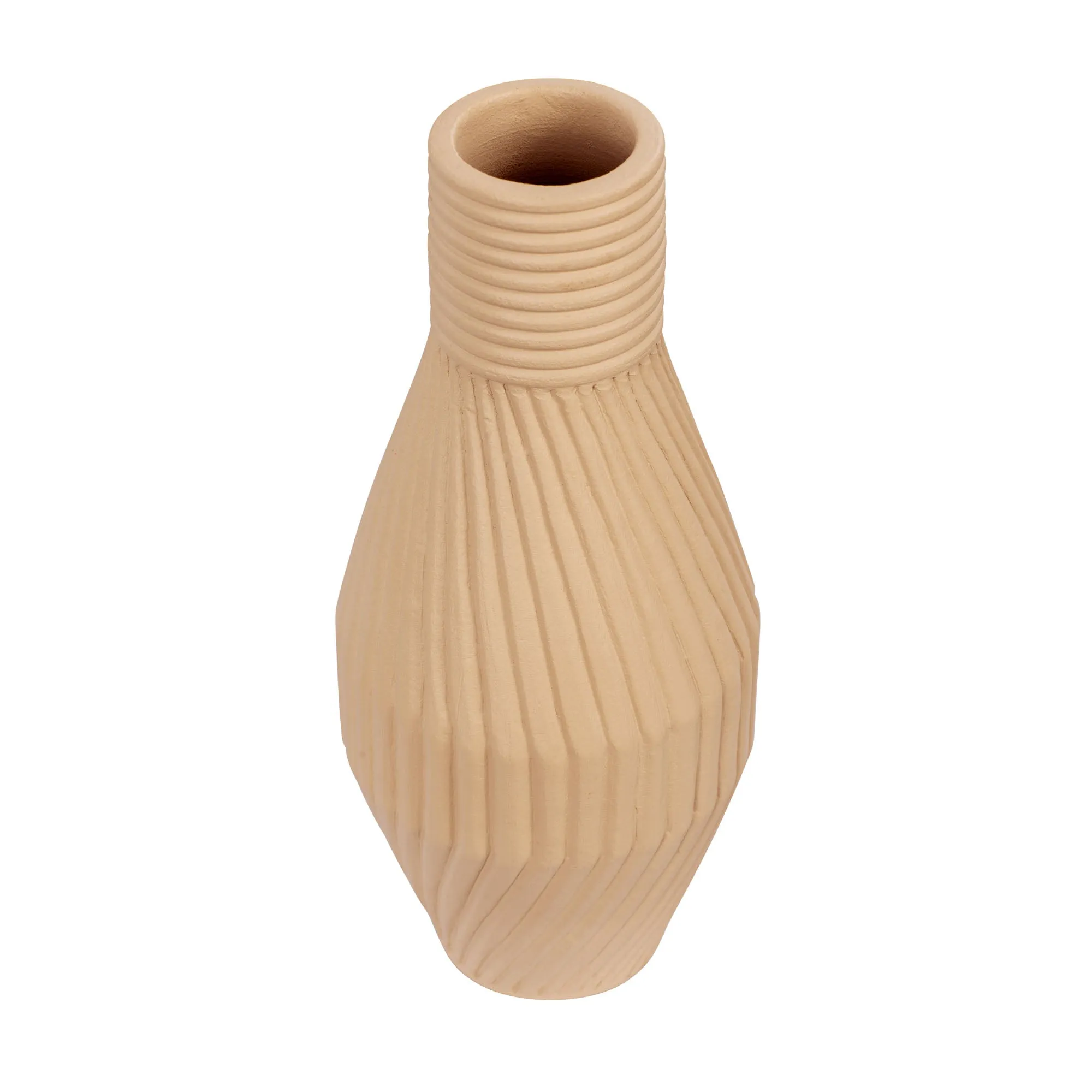 Linnea 445VA03B Ceramic Vase - Wash Brown