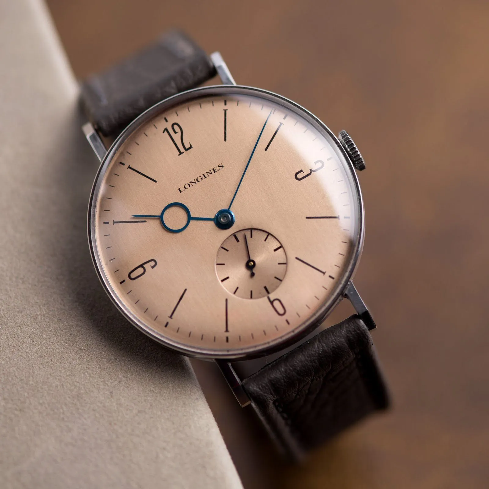 Longines ‘Bauhaus’ Oversize Salmon Dial Calatrava 1940s