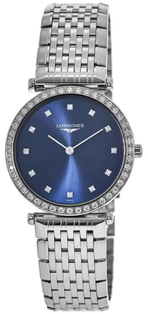 Longines La Grande Classique Stainless Steel & Diamond Womens Watch Blue Dial L45230976