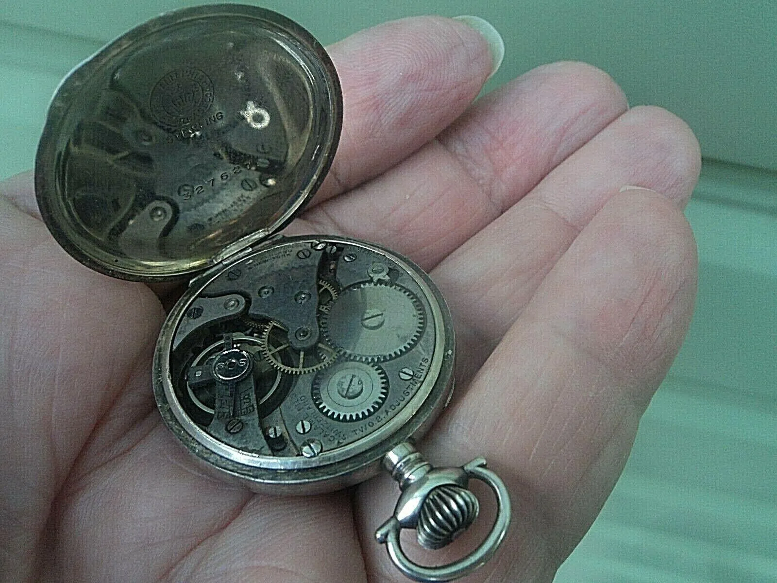 Masonic Pocket Watch Mechanical Vintage Silver Swiss Fob