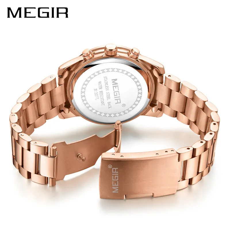 MEGIR Elegant Chronograph Women Watches Relogio Feminino Luxury Brand Ladies Sport Wrist Watch Clock Girl Lovers Wristwatches Hour xfcs