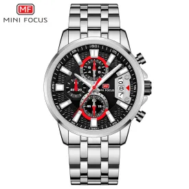 Men's Stainless Steel Watches Chronograph Watch Luxury Luminous Quartz Wristwatch | MF0352G