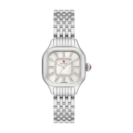 MICHELE Watches Meggie Stainless Steel Diamond Dial Watch (29mm)