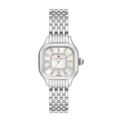 MICHELE Watches Meggie Stainless Steel Diamond Dial Watch (29mm)