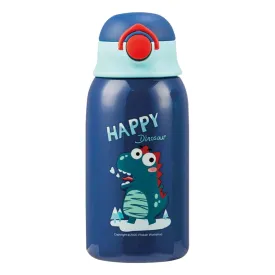 (PINKAH) Kids Bottle Cartoon Design | Stainless Steel (600ML) - Blue