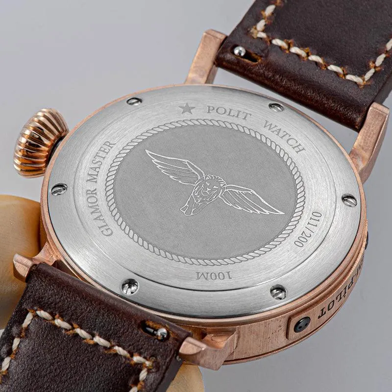 Seagull German Bronze Big Pilot 2130 Automatic Movement