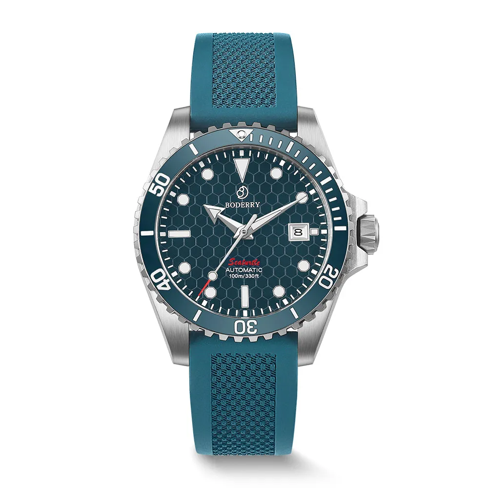 SEATURTLE.OCEAN(TITANIUM) - Automatic Titanium Diver Watch | Sea Blue