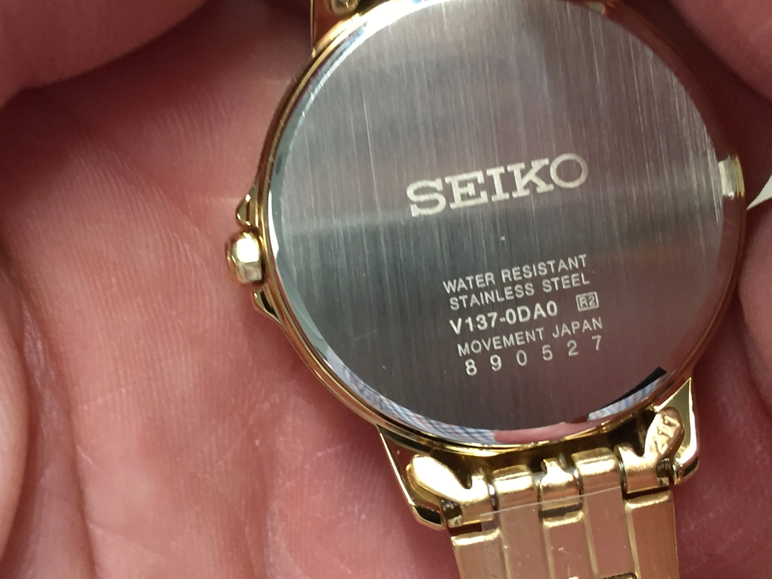 Seiko Women's Gold Tone Watch SUT350 Solar