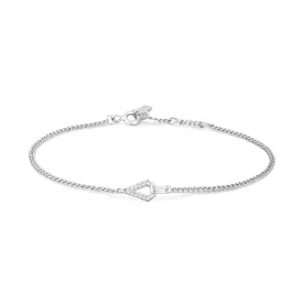 Silver Geometric Cubic Zirconia Bracelet