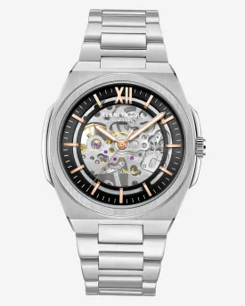 Skeleton Mechanical Gold-Tone Bracelet Watch