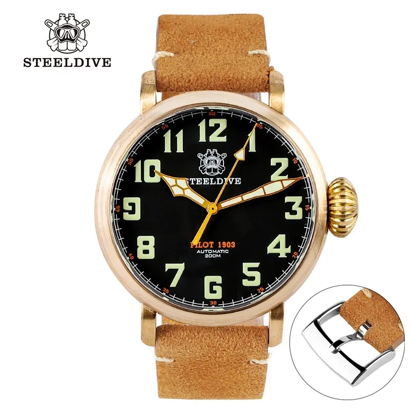 Steeldive SD1903S Bronze Pilot Men Watch