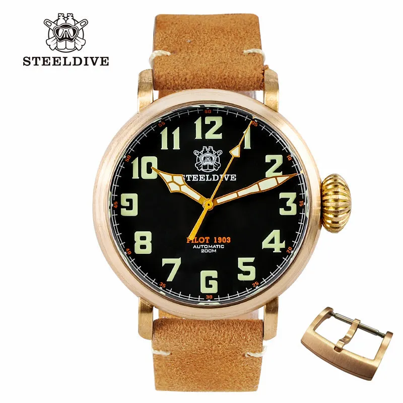 Steeldive SD1903S Bronze Pilot Men Watch