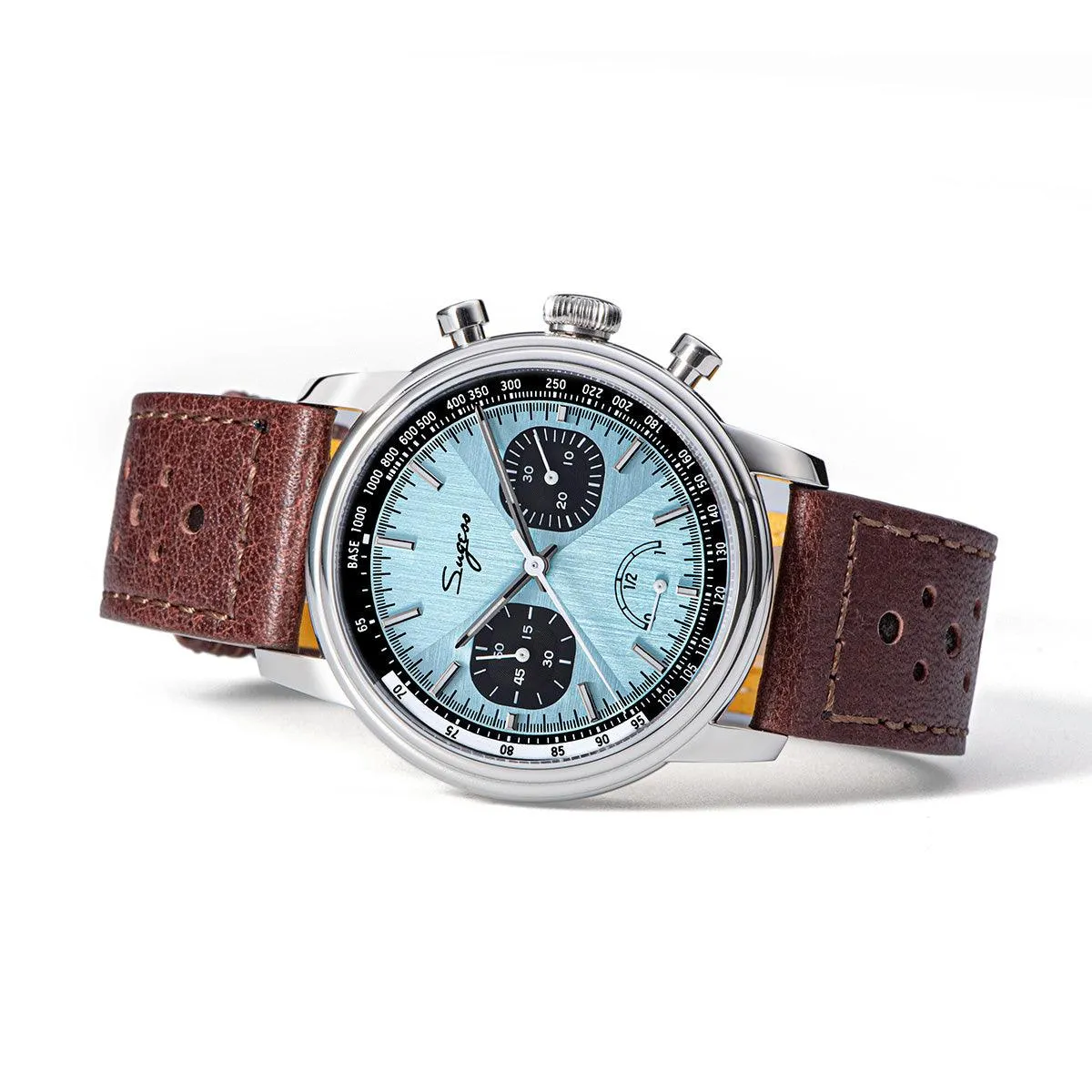 Sugess ST1906 Tiffany Blue Dial Multi-Function Mechanical Power Reserve Seagull Movement Men's Watch