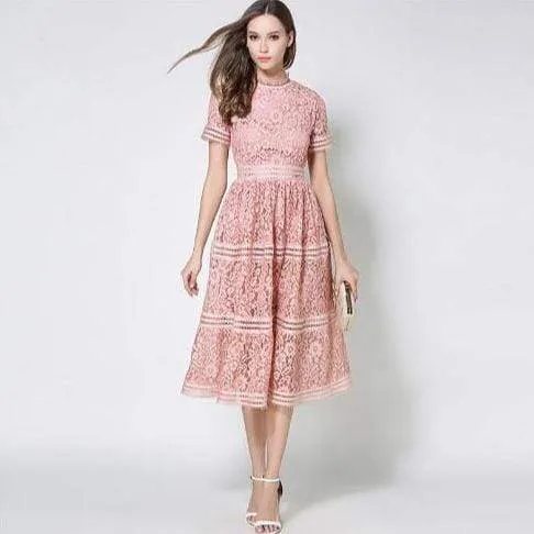 Summer Fashion Hollow Out Vintage Dress