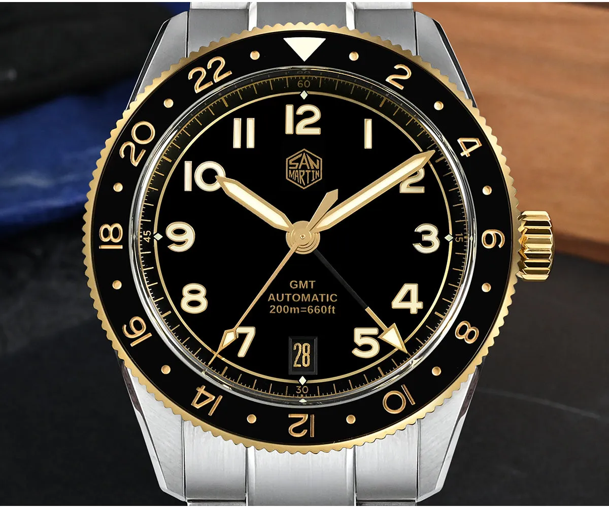 UK Warehouse - Watchdives x San Martin 38mm NH34 GMT Watch SN0140W