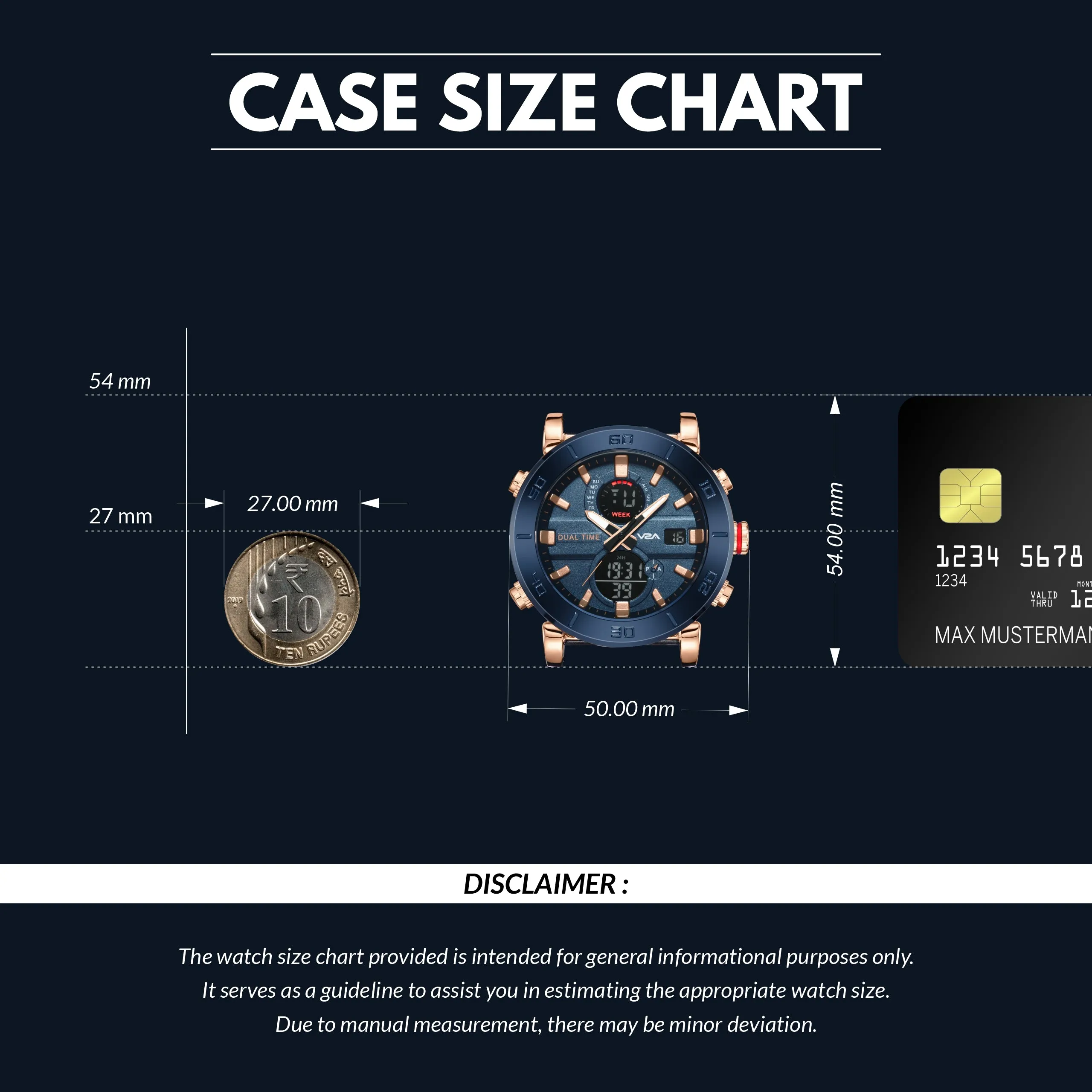 V2A Alloy Case and Genuine Leather Band Analog Digital Fashion Watch for Men Latest Men’s Watch | Gifts for Men | Gift for Brother | Gift for Husband | Birthday Gifts