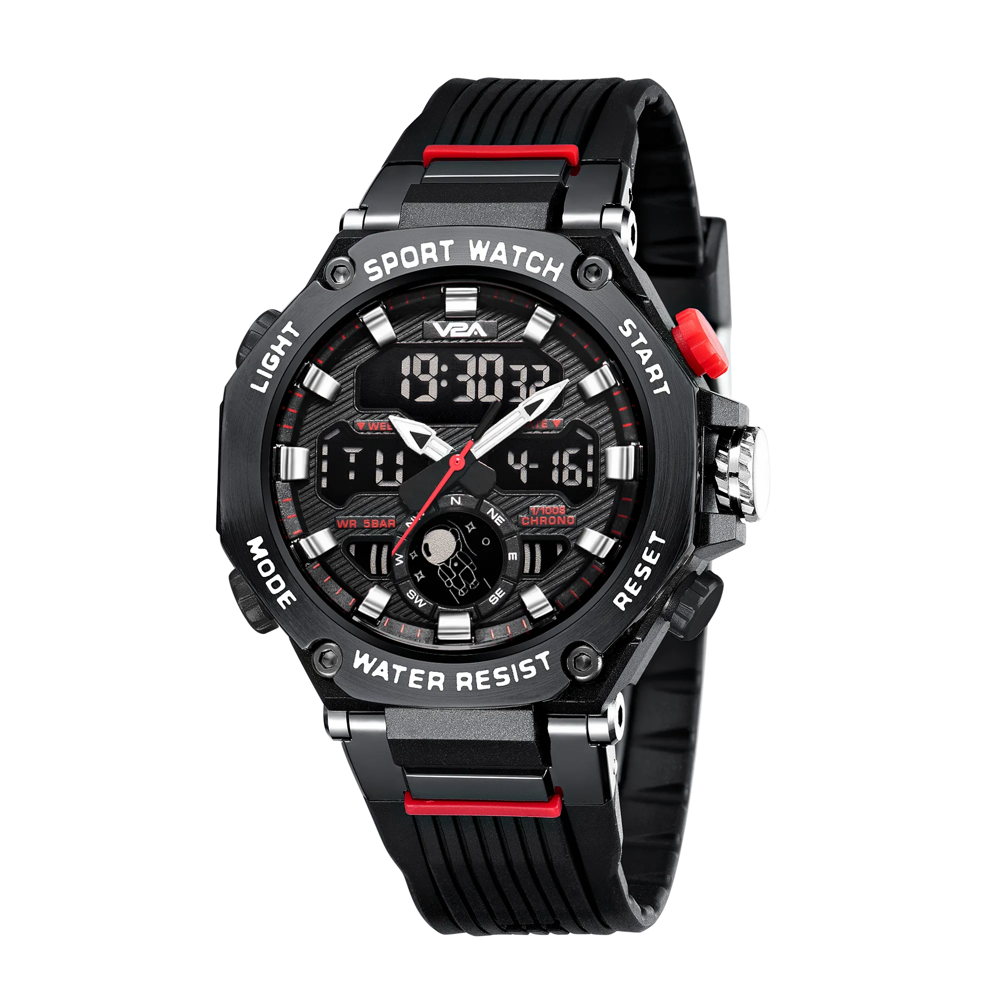 V2A Xtreme Series Analog Digital Sport Watch for Men, Alloy Case, 5 ATM Water Resistant, Luminous Light, Stopwatch and Alarm | Perfect Mens Watch Birthday Rakhi Gift